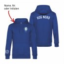HSG Nord Basic Hoodie Unisex royal blau L inkl. Name,...