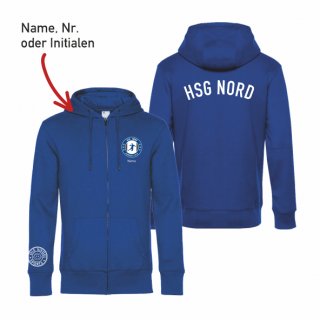 HSG Nord Basic Hoodie-Jacke Unisex royal blue 4XL inkl. Name oder Initialen oder Nr.