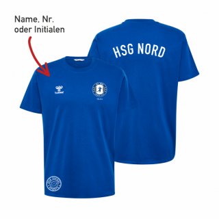 HSG Nord HMLGO 2.0 Cotton T-Shirt S/S Lady true blue 2XL inkl. Name oder Initialen oder Nr.