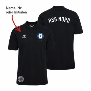 HSG Nord HMLGO 2.0 Cotton Polo Lady black 2XL inkl. Name oder Initialen oder Nr.