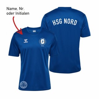 HSG Nord hmlESSENTIAL Poly Jersey S/S Kids true blue 164 inkl. Name oder Initialen oder Nr.