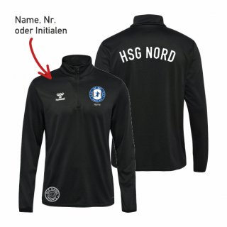 HSG Nord hmlESSENTIAL Poly Half Zip Sweat Kids black 164 inkl. Name oder Initialen oder Nr.