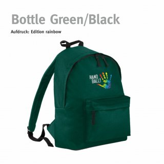 Rucksack Handball!-Collection bottle green/black rainbow