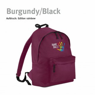 Rucksack Handball!-Collection burgundy/black rainbow