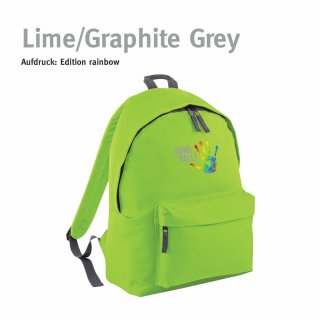 Rucksack Handball!-Collection lime/graphite grey rainbow