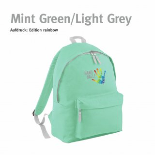 Rucksack Handball!-Collection mint green/light grey rainbow