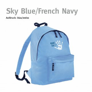 Rucksack Handball!-Collection sky blue/french navy blau/weiss