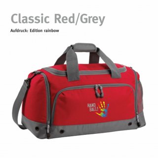 Sporttasche Handball!-Collection classic red/grey rainbow