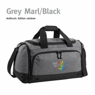 Sporttasche Handball!-Collection grey marl/black rainbow