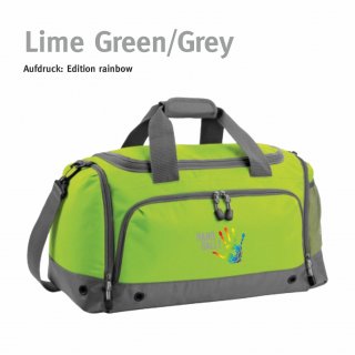 Sporttasche Handball!-Collection lime green/grey rainbow