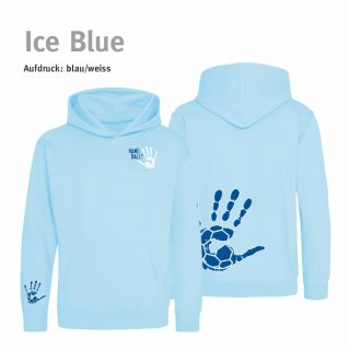 Hoodie Handball!-Collection Kids ice blue 7/8 Jahre (ca. 122/128) blau/weiss