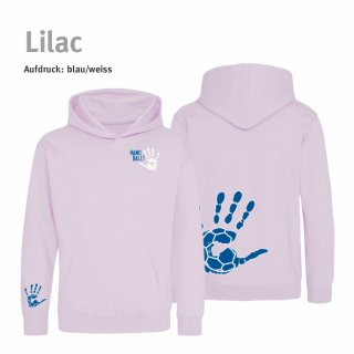 Hoodie Handball!-Collection Kids lilac 7/8 Jahre (ca. 122/128) blau/weiss