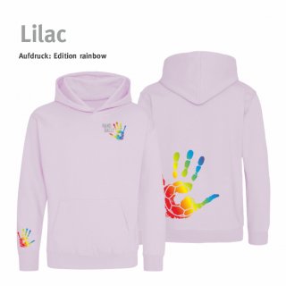 Hoodie Handball!-Collection Kids lilac 9/11 Jahre (ca. 134/146) rainbow