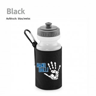 Trinkflasche mit Halter Handball!-Collection black blau/weiss
