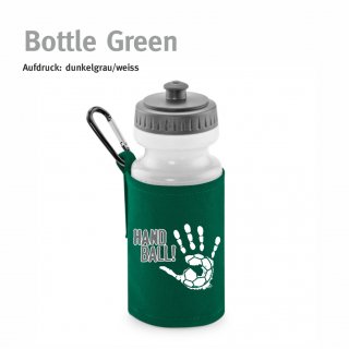 Trinkflasche mit Halter Handball!-Collection bottle green