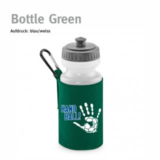 Trinkflasche mit Halter Handball!-Collection bottle green blau/weiss