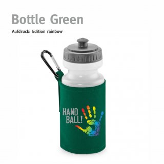 Trinkflasche mit Halter Handball!-Collection bottle green rainbow
