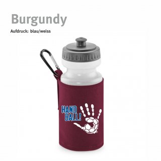 Trinkflasche mit Halter Handball!-Collection burgundy blau/weiss