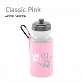 Trinkflasche mit Halter Handball!-Collection classic pink