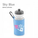 Trinkflasche mit Halter Handball!-Collection sky blue