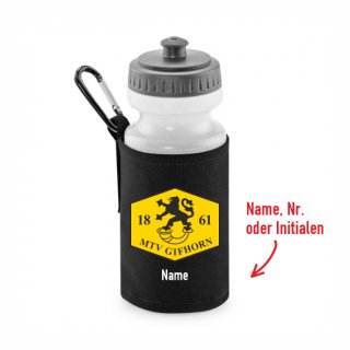 MTV Gifhorn Basic Trinkflasche mit Halter black inkl. Name