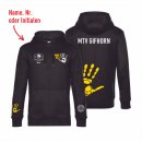 MTV Gifhorn Basic Hoodie Kids jet black/gelb 12/13...