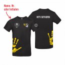 MTV Gifhorn Basic T-Shirt Unisex black/gelb XS inkl. Name...