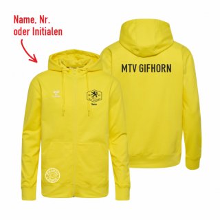 MTV Gifhorn HMLGO 2.0 Cotton Zip Hoodie Kids blazing yellow 164 inkl. Name oder Initialen oder Nr.