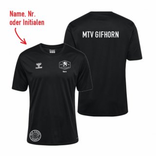MTV Gifhorn hmlESSENTIAL Poly Jersey S/S Unisex black S inkl. Name oder Initialen oder Nr.