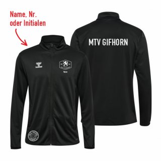 MTV Gifhorn hmlESSENTIAL Poly Track Jacket Unisex black XL inkl. Name oder Initialen oder Nr.