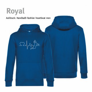 Handball!-Fashion heartbeat men Hoodie Unisex S Royal