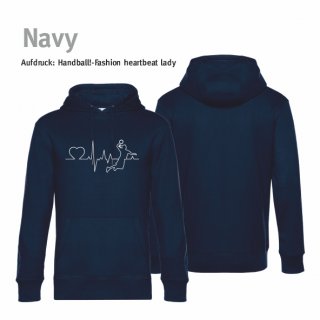Handball!-Fashion heartbeat lady Hoodie Unisex XS Navy