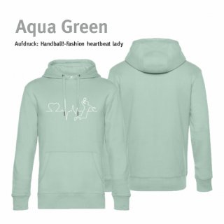 Handball!-Fashion heartbeat lady Hoodie Unisex S Aqua Green