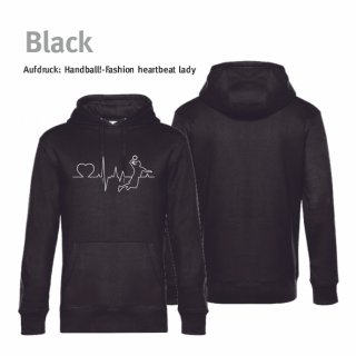 Handball!-Fashion heartbeat lady Hoodie Unisex L Black