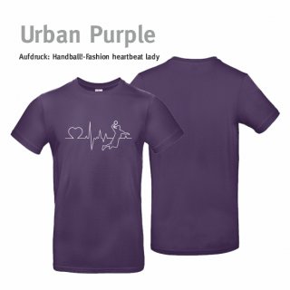 Handball!-Fashion heartbeat lady T-Shirt  Unisex 3XL Urban Purple