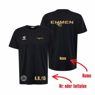 HSC Ehmen HMLGO 2.0 Cotton T-Shirt S/S Unisex black M inkl. Initialen oder Nr. oder Name