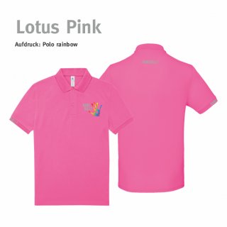 Poloshirt Handball!-Collection Unisex lotus pink 3XL rainbow