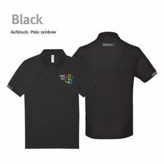 Poloshirt Handball!-Collection Unisex black