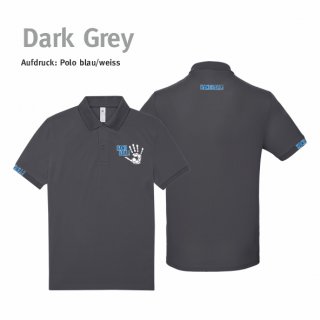 Poloshirt Handball!-Collection Unisex dark grey S blau/weiss