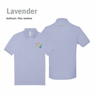 Poloshirt Handball!-Collection Unisex lavender 3XL rainbow