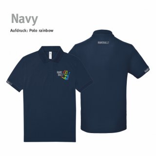 Poloshirt Handball!-Collection Unisex navy 5XL rainbow