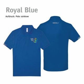 Poloshirt Handball!-Collection Unisex royal blue 5XL rainbow