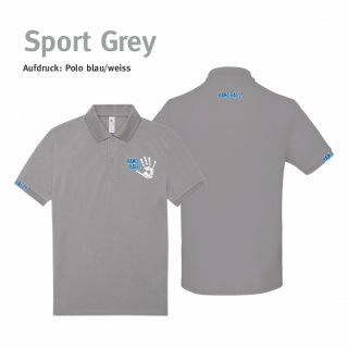 Poloshirt Handball!-Collection Unisex sport grey S blau/weiss