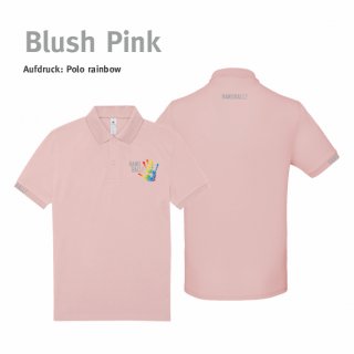 Poloshirt Handball!-Collection Unisex blush pink 3XL rainbow