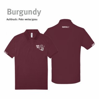 Poloshirt Handball!-Collection Unisex burgundy