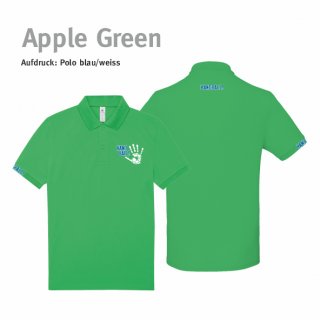 Poloshirt Handball!-Collection Unisex apple green S blau/weiss
