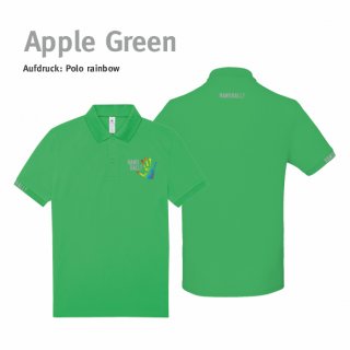 Poloshirt Handball!-Collection Unisex apple green 3XL rainbow