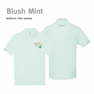 Poloshirt Handball!-Collection Unisex blush mint 3XL rainbow