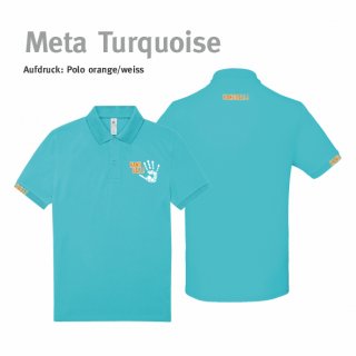 Poloshirt Handball!-Collection Unisex meta turquoise