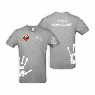 HSG WOS Minis HB T-Shirt sport grey/wei 98/104 ohne Zusatzaufdruck